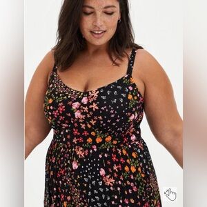 Torrid Midi Super Soft Tiered Dress- size 2